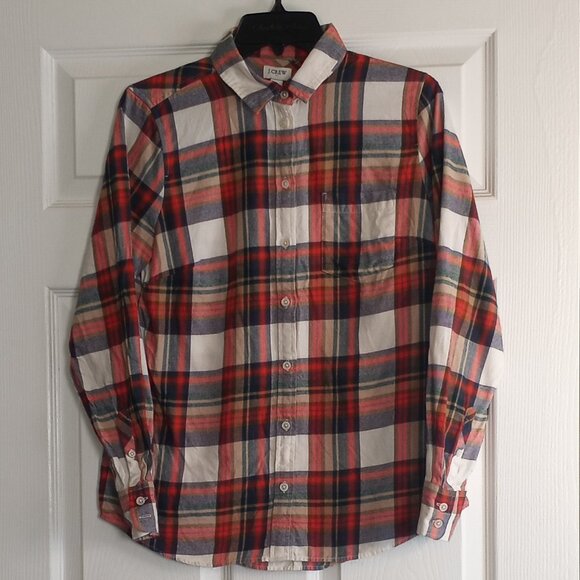 J. Crew Factory Multicolor Plaid Long Sleeve Button Up Shirt - Picture 1 of 7